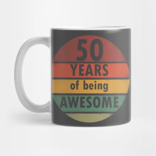 50 Years Of Being Awesome Birthday Vintage Mug